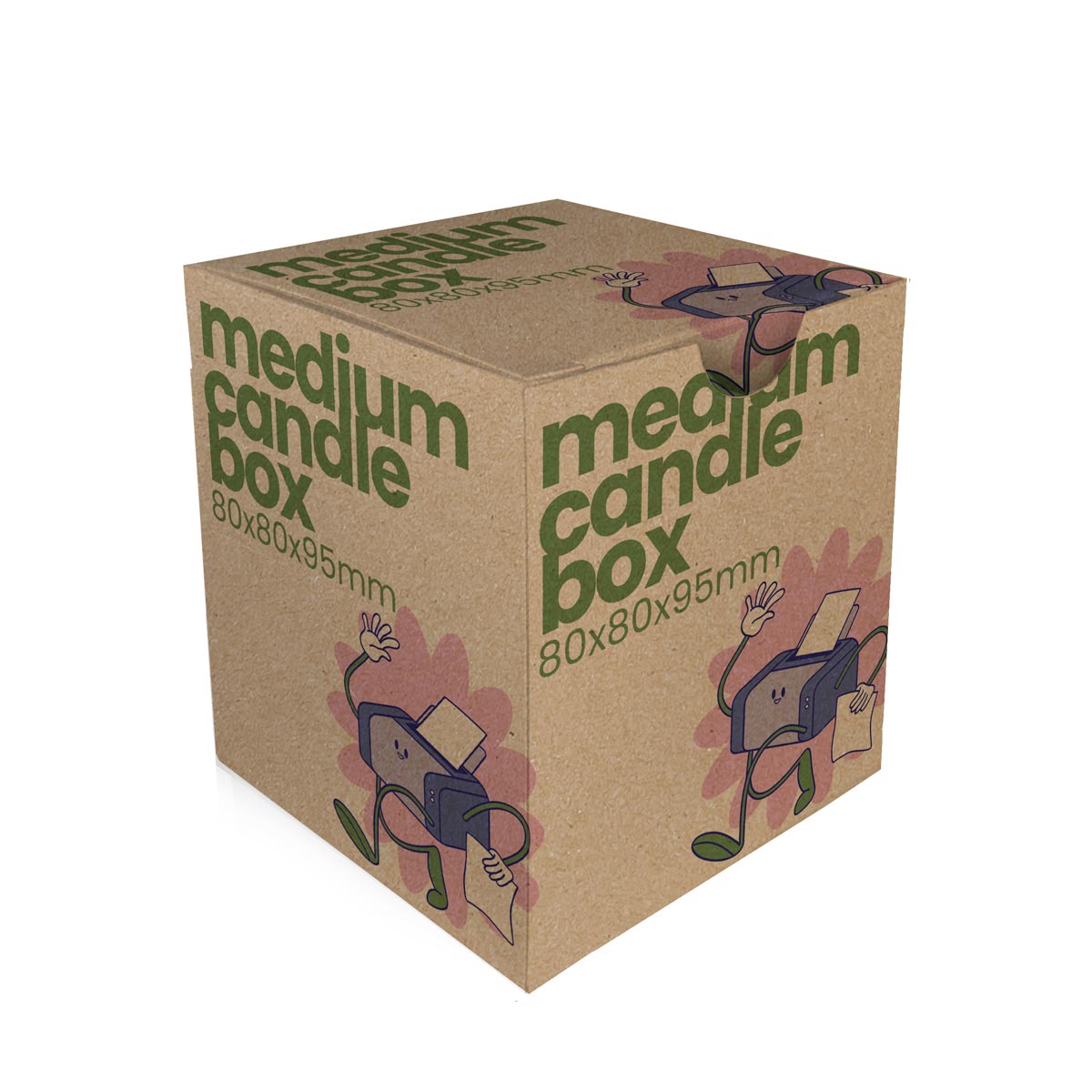 Printed Medium Tuck-End Candle Box - 80x80x95mm