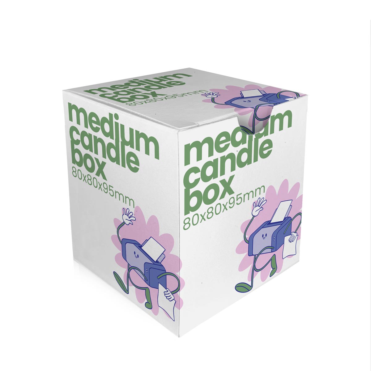Printed Medium Tuck-End Candle Box - 80x80x95mm