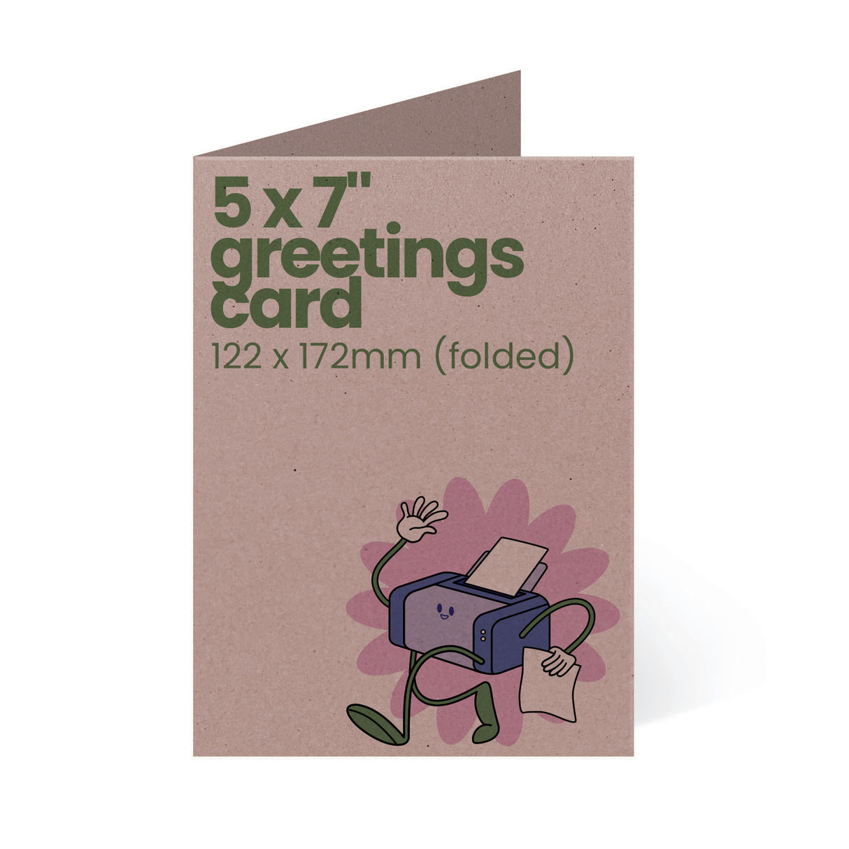 122x172mm Printed Greetings Card - Recycled