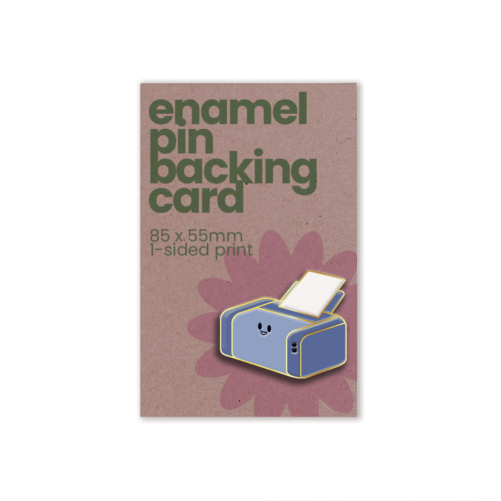 Recycled Printed Enamel Pin Backing Cards - 85 x 55mm