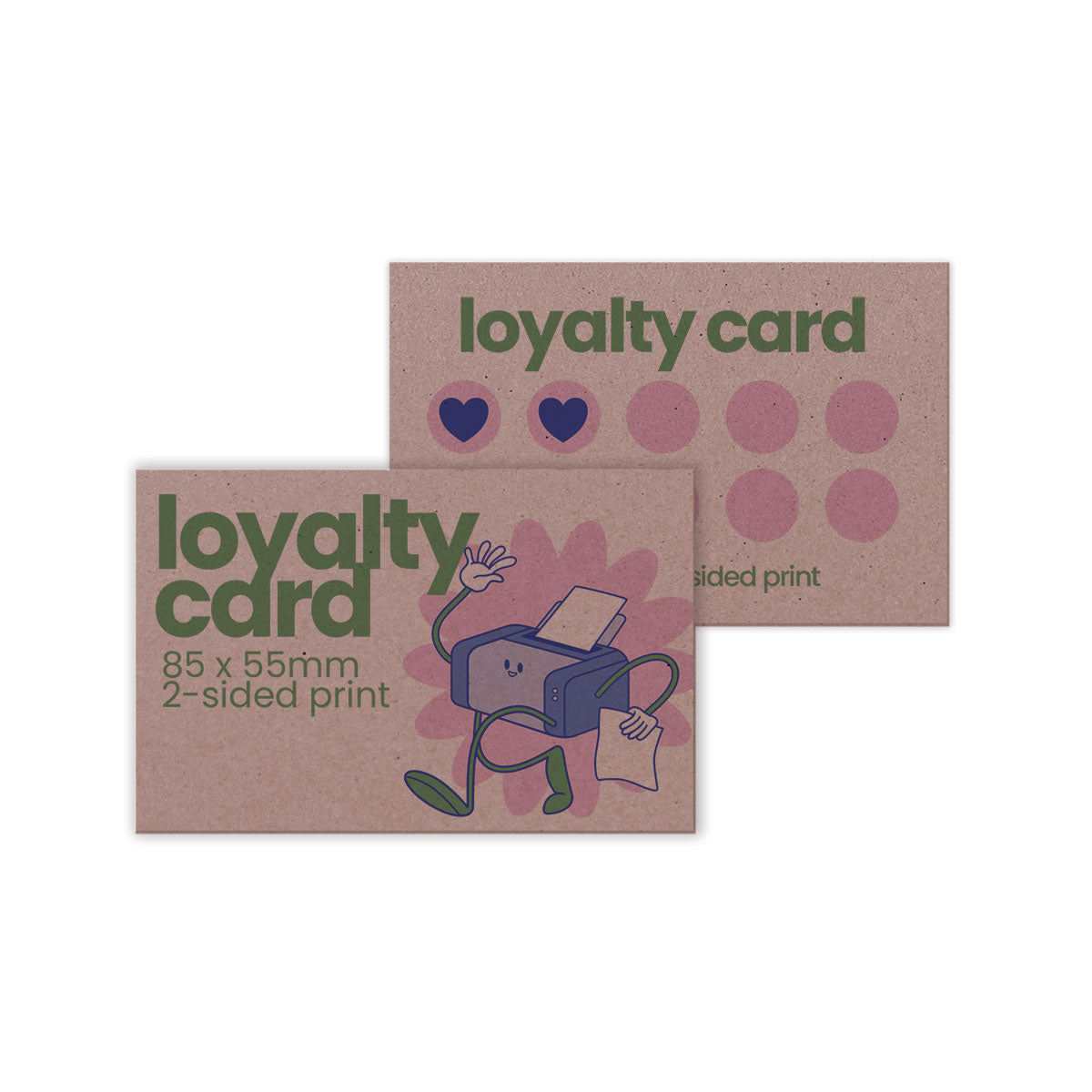 Recycled Printed Loyalty/Reward Cards - 85 x 55mm