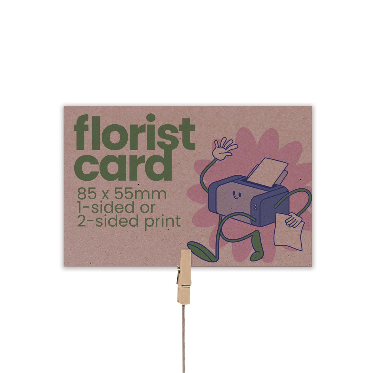Recycled Printed Florist Message Cards - 85 x 55mm
