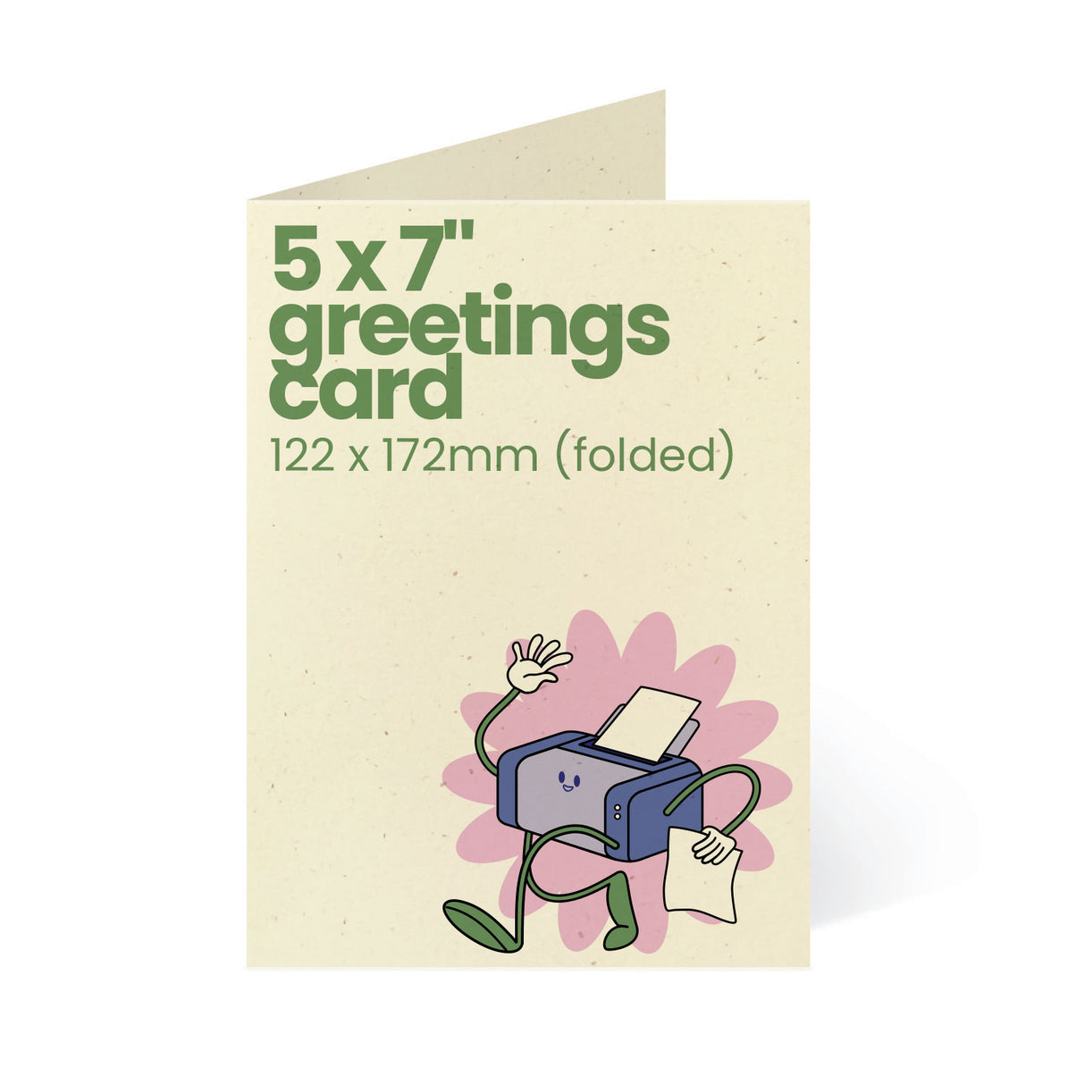 122x172mm Printed Greetings Card - Recycled