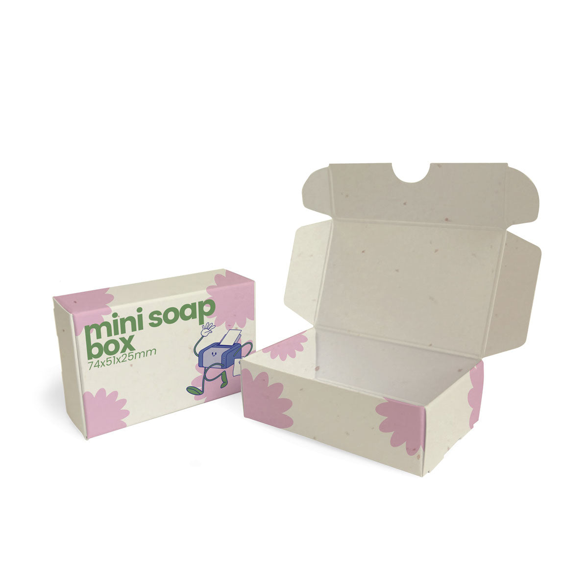Mini Flip-Lid Soap Box - Recycled - 74x51x25mm
