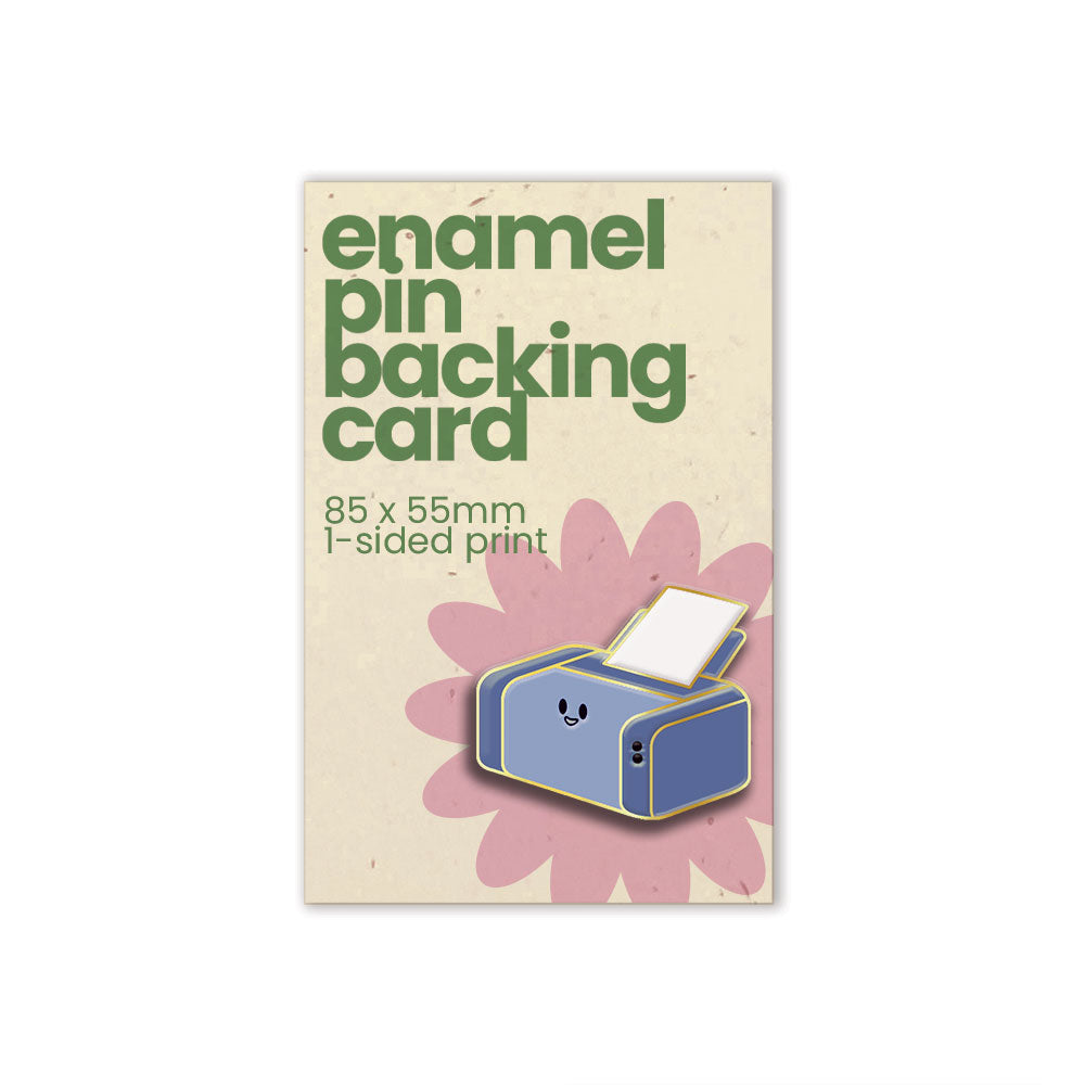 Recycled Printed Enamel Pin Backing Cards - 85 x 55mm