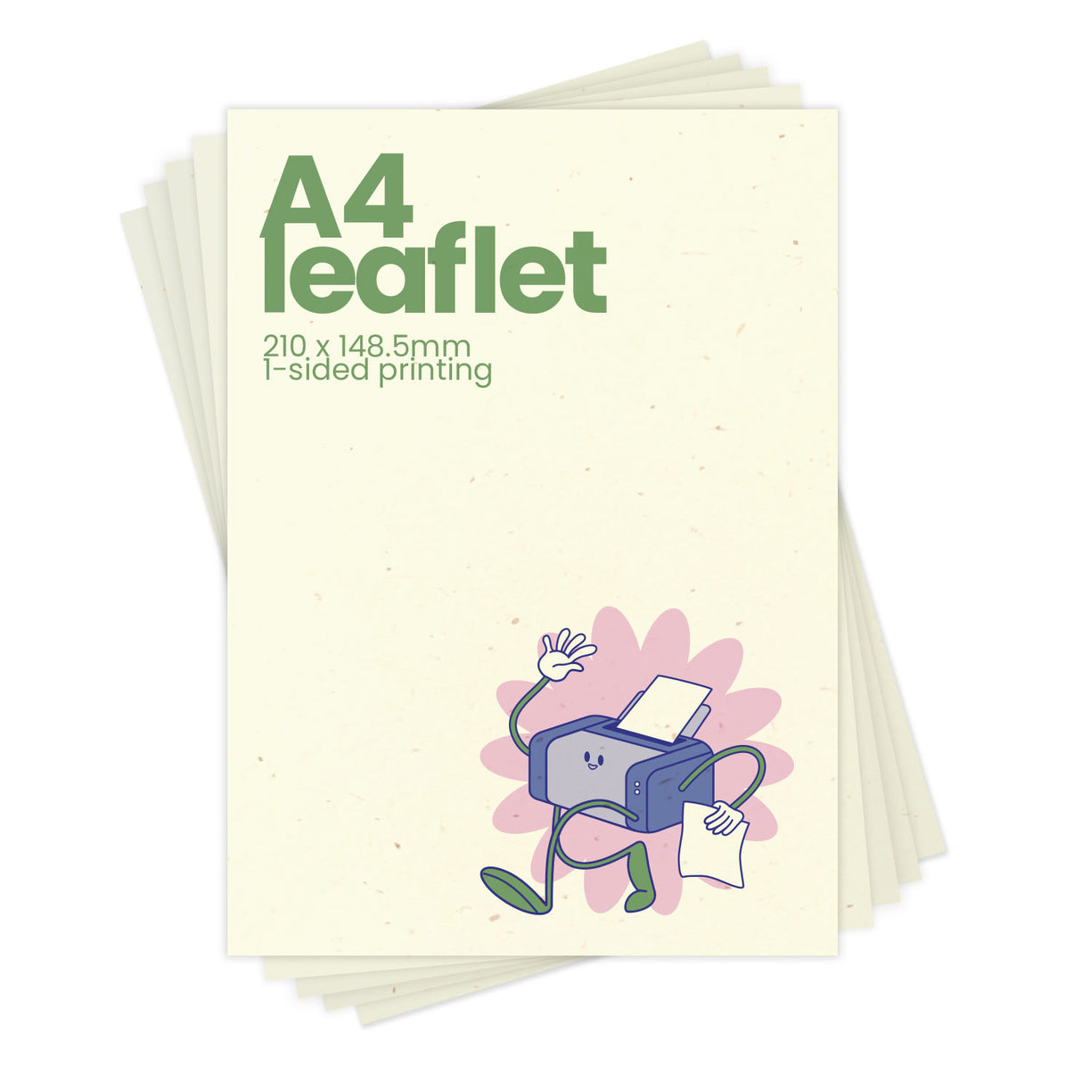 Single-Sided A4 Recycled Printed Leaflet - 210 x 297mm