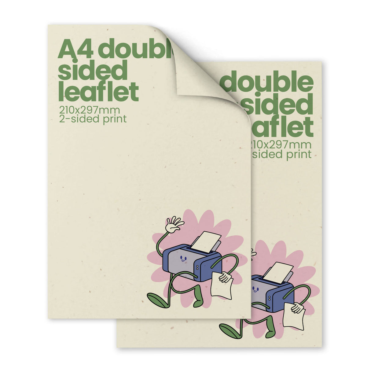 Double-Sided A4 Recycled Printed Menu - 210 x 297mm