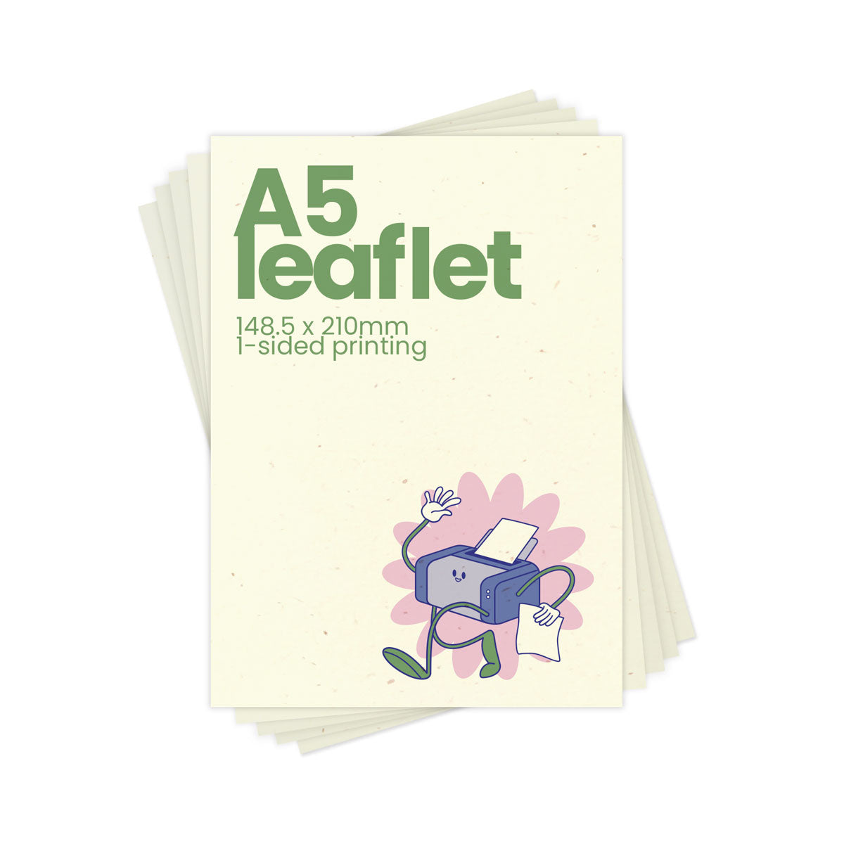 Single-Sided A5 Recycled Printed Leaflet - 148.5 x 210mm