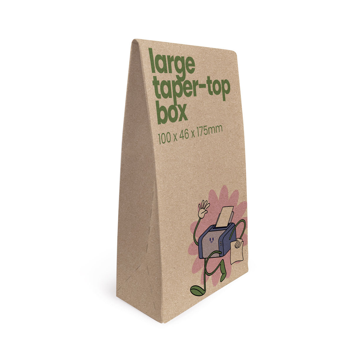 Printed Large Taper Top Box - 100 x 46 x 175mm