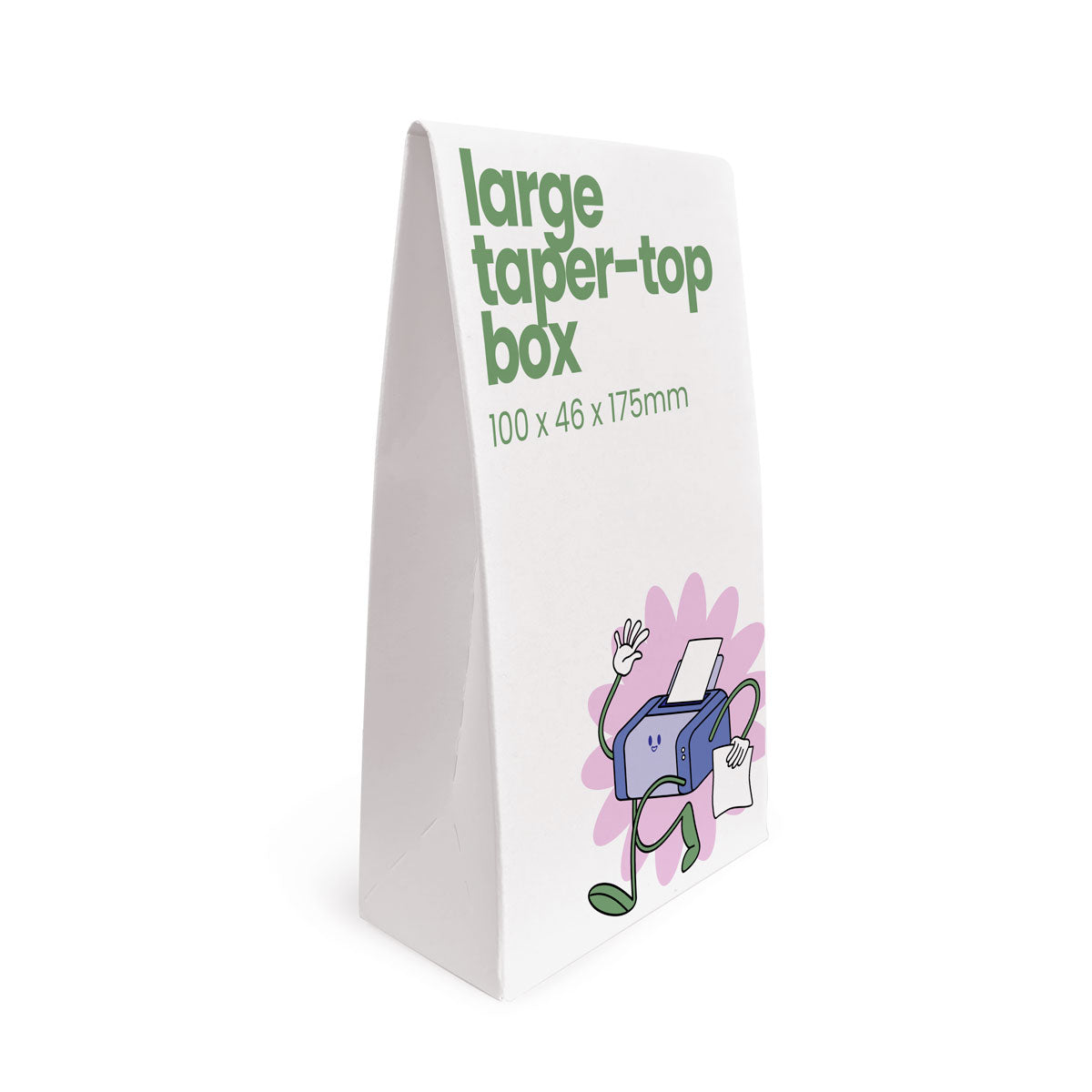 Printed Large Taper Top Box - 100 x 46 x 175mm
