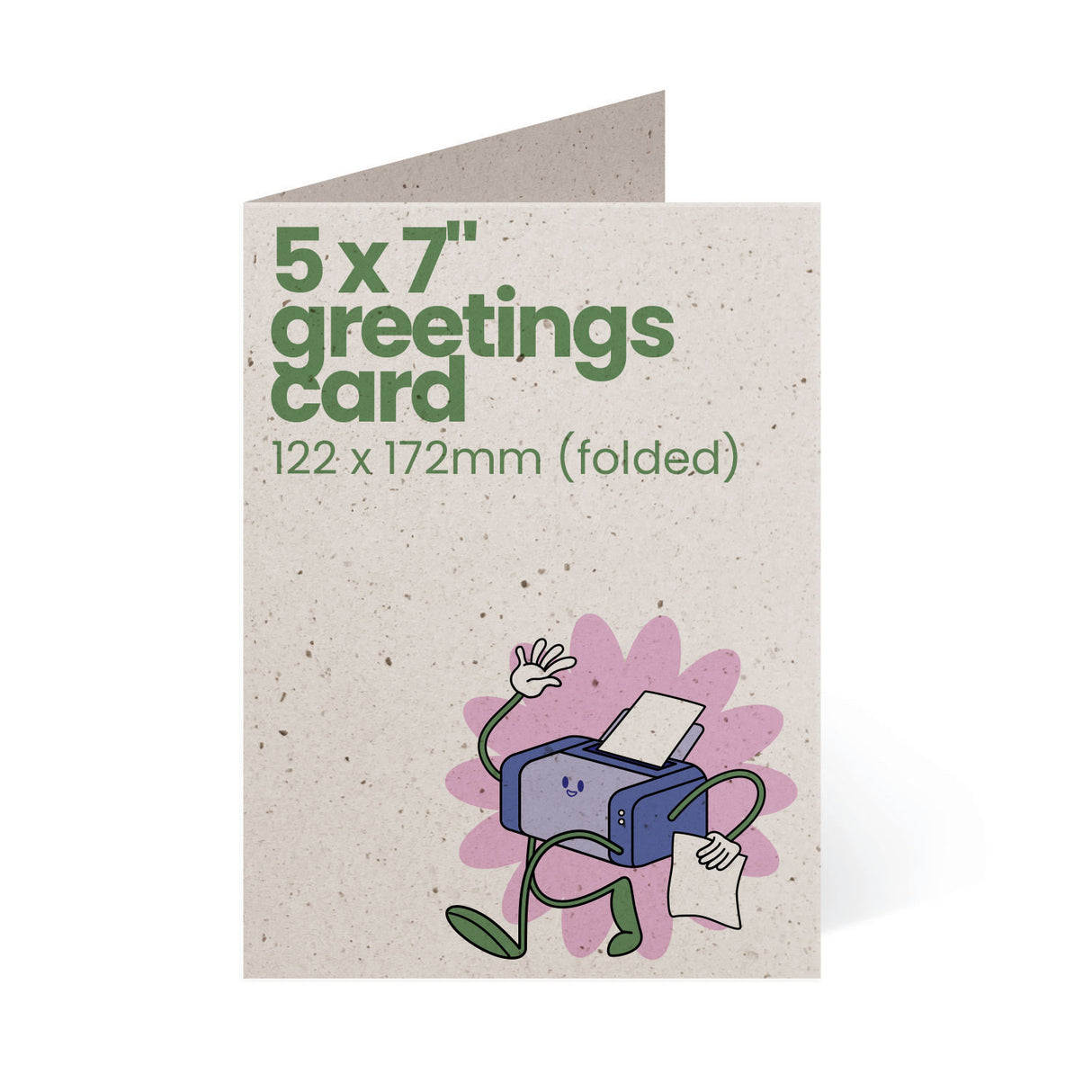 122x172mm Printed Greetings Card - Recycled