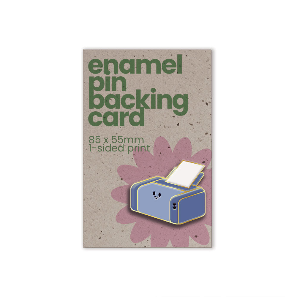 Recycled Printed Enamel Pin Backing Cards - 85 x 55mm