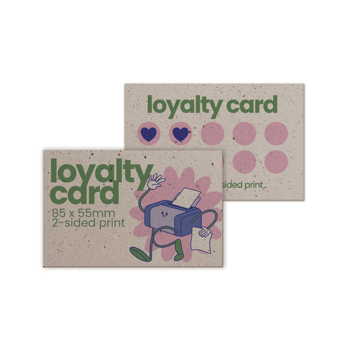 Recycled Printed Loyalty/Reward Cards - 85 x 55mm