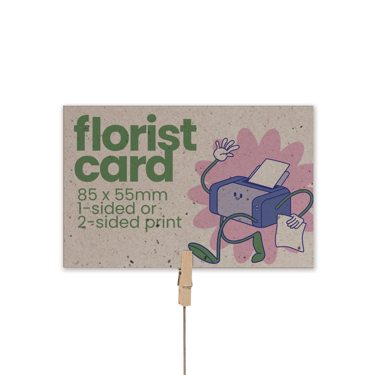 Recycled Printed Florist Message Cards - 85 x 55mm