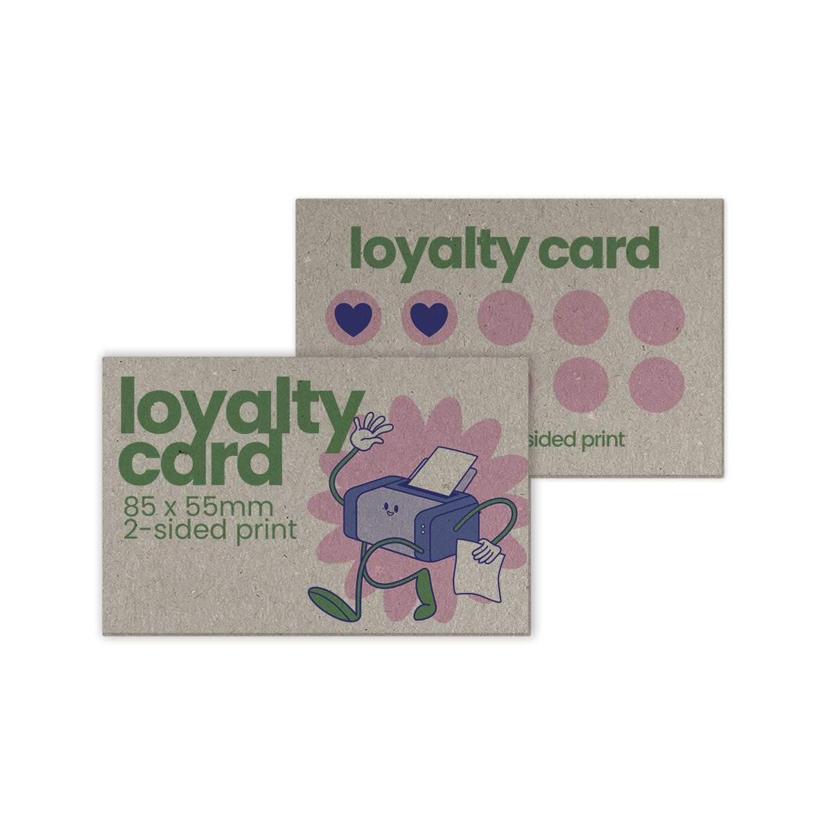 Recycled Printed Loyalty/Reward Cards - 85 x 55mm