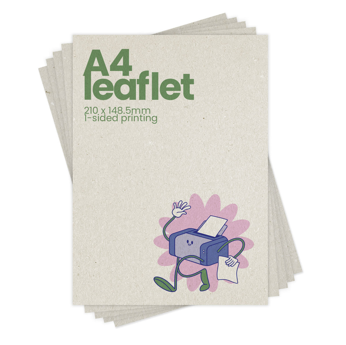 Single-Sided A4 Recycled Printed Leaflet - 210 x 297mm
