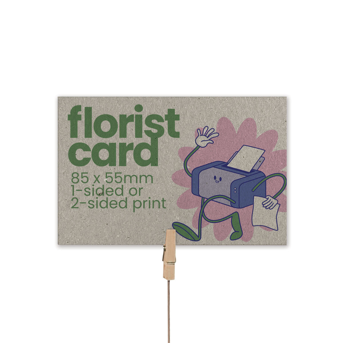 Recycled Printed Florist Message Cards - 85 x 55mm