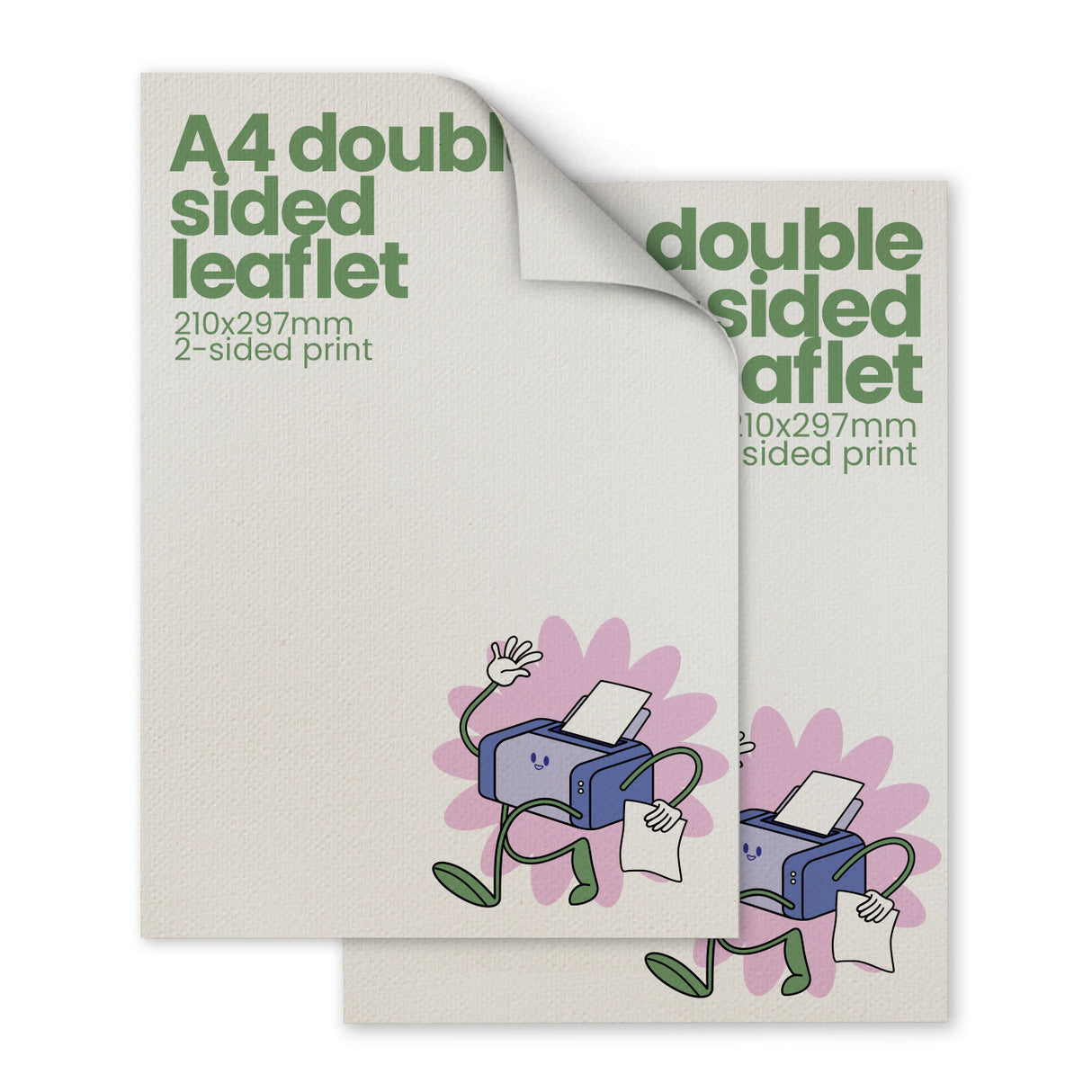 Double-Sided A4 Recycled Printed Menu - 210 x 297mm
