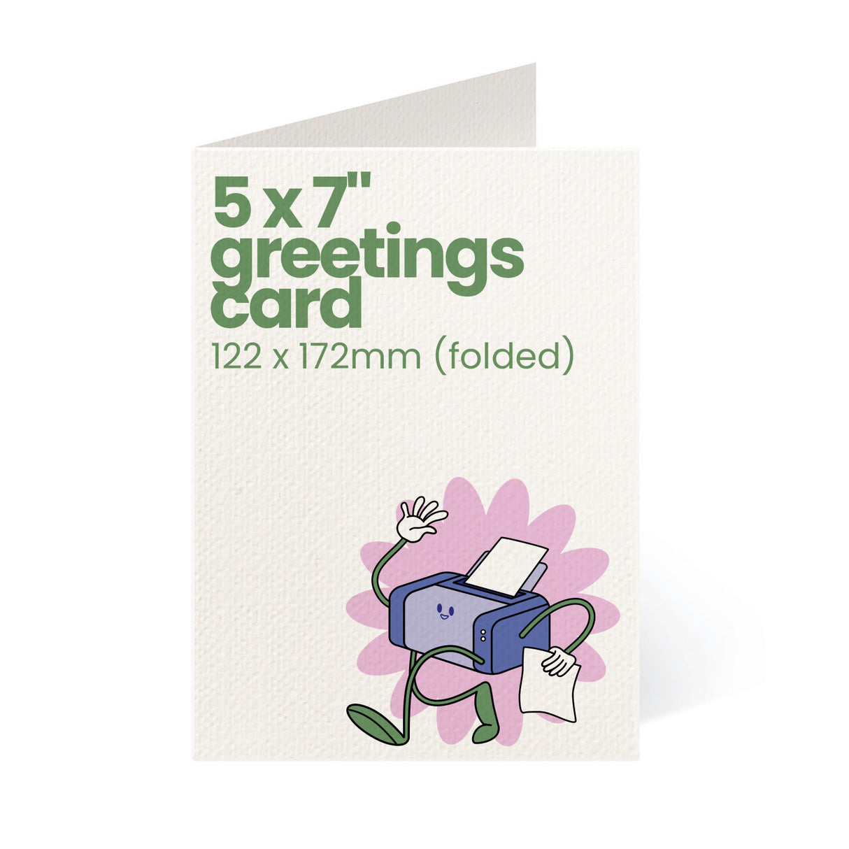122x172mm Printed Greetings Card - Recycled