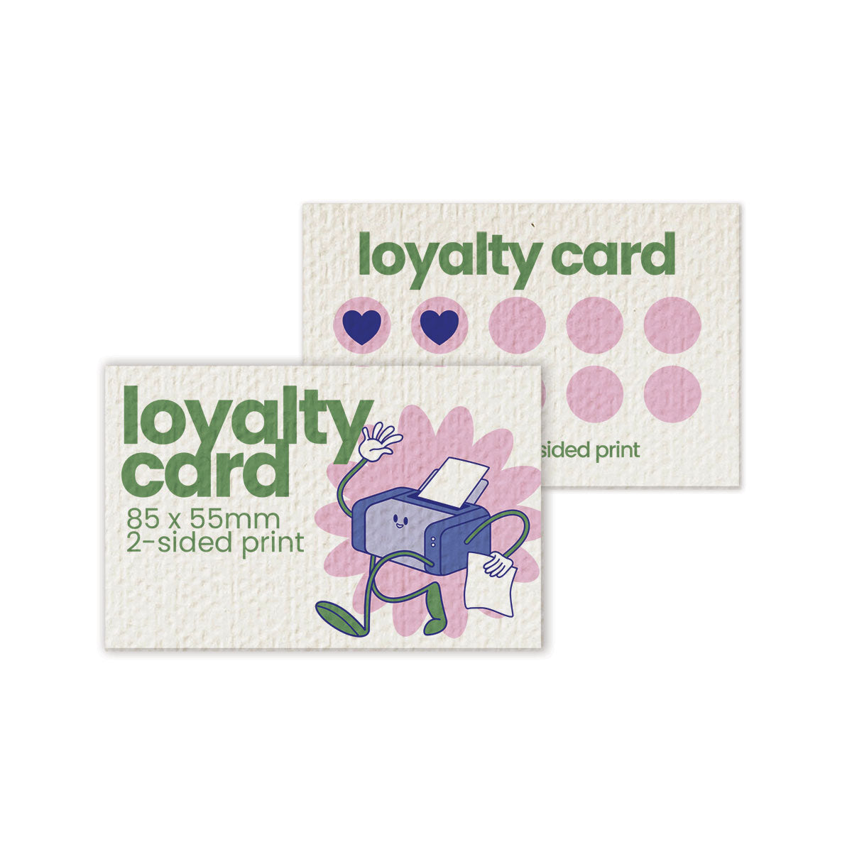 Recycled Printed Loyalty/Reward Cards - 85 x 55mm
