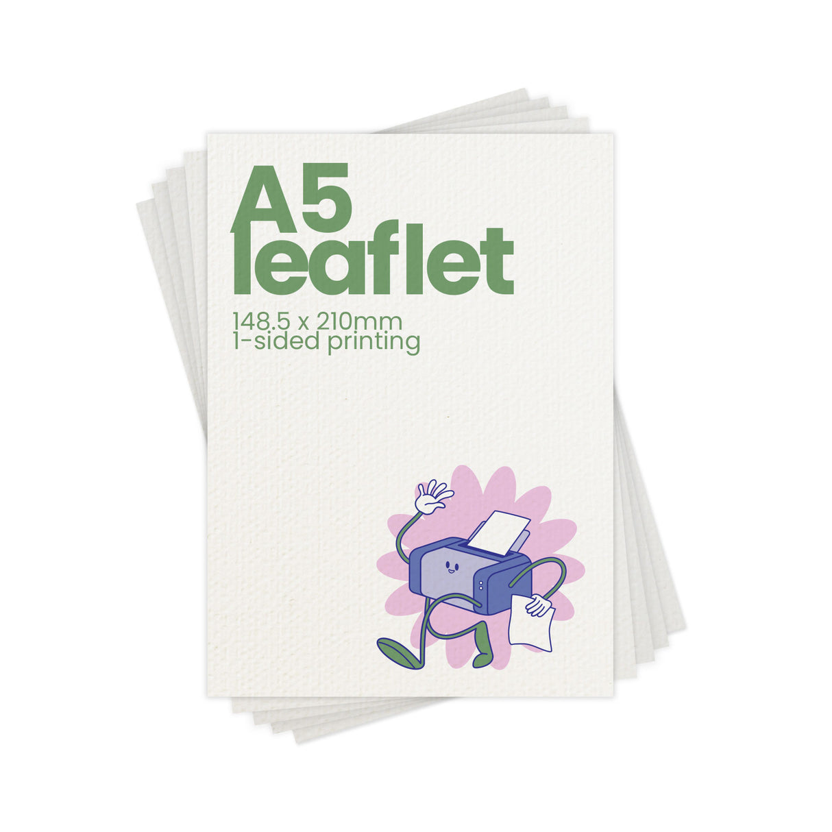 Single-Sided A5 Recycled Printed Leaflet - 148.5 x 210mm