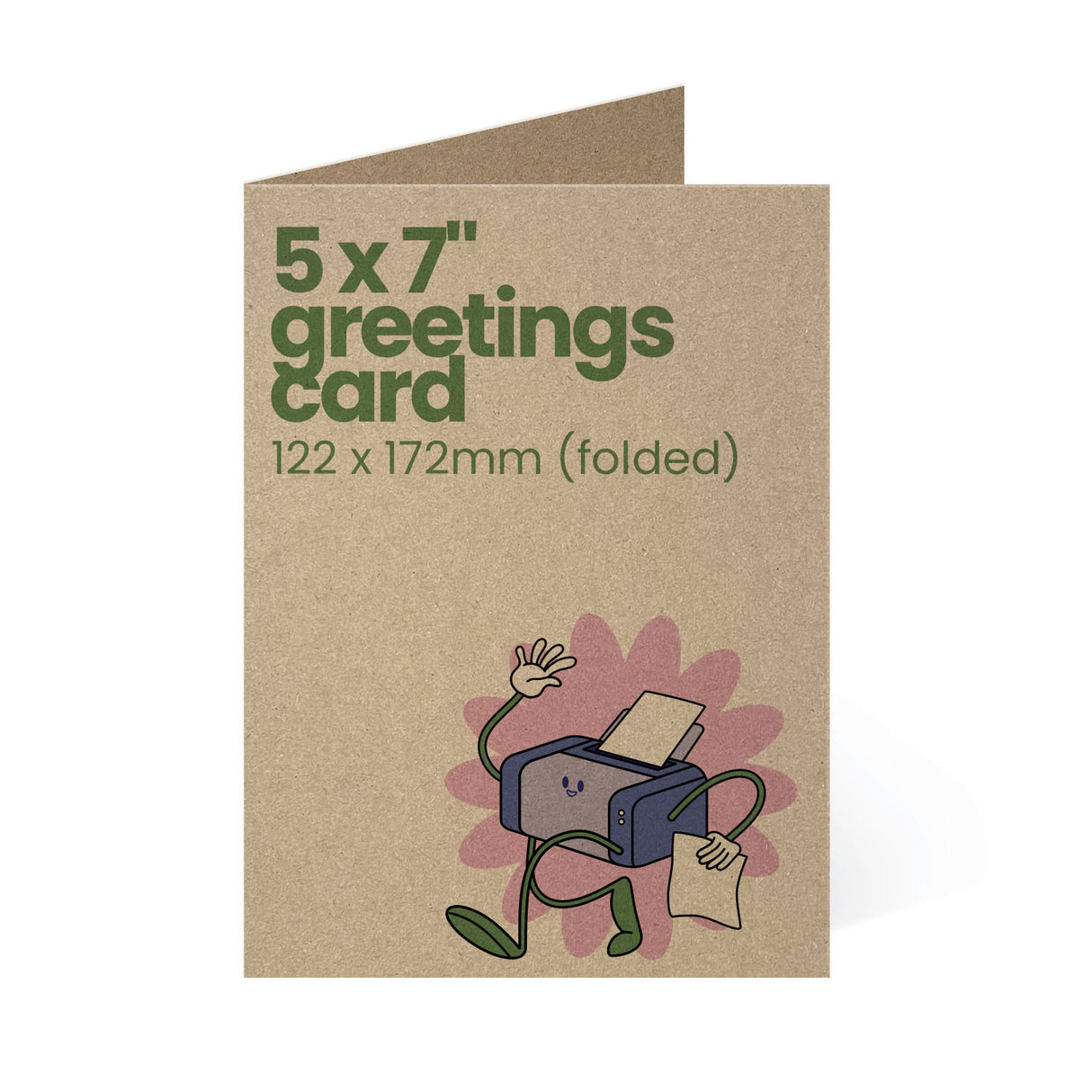 122x172mm Printed Greetings Card - Recycled