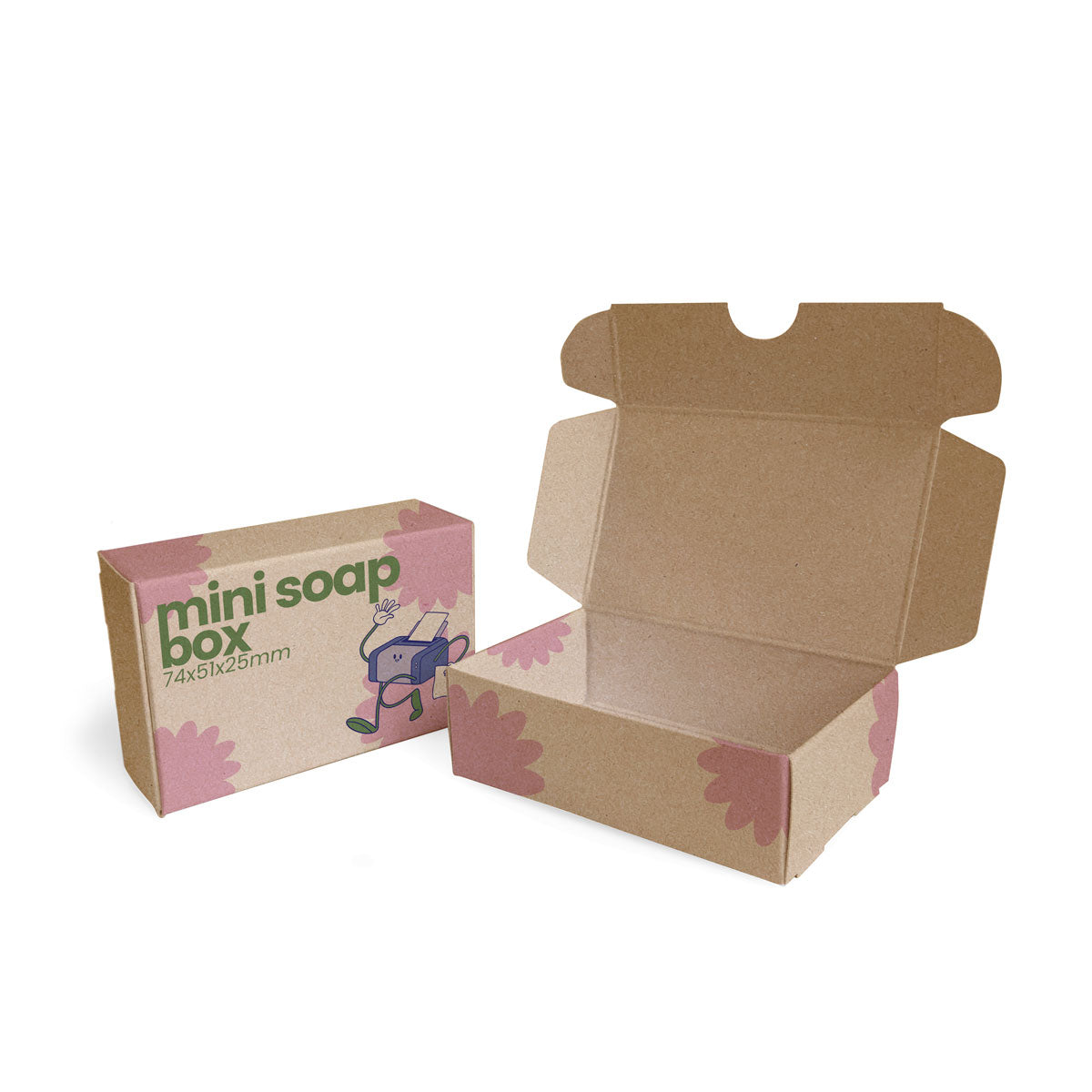Mini Flip-Lid Soap Box - Recycled - 74x51x25mm