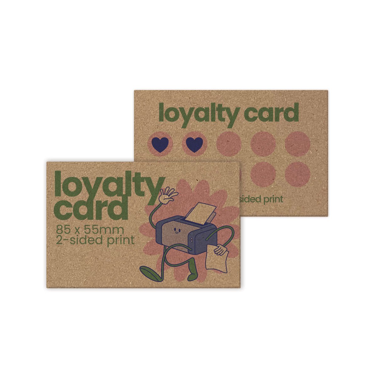 Recycled Printed Loyalty/Reward Cards - 85 x 55mm