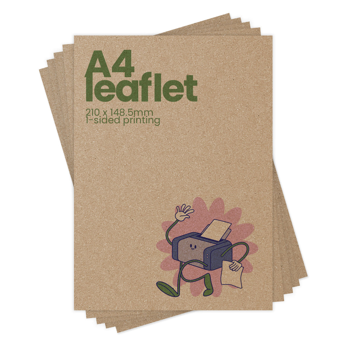 Single-Sided A4 Recycled Printed Leaflet - 210 x 297mm