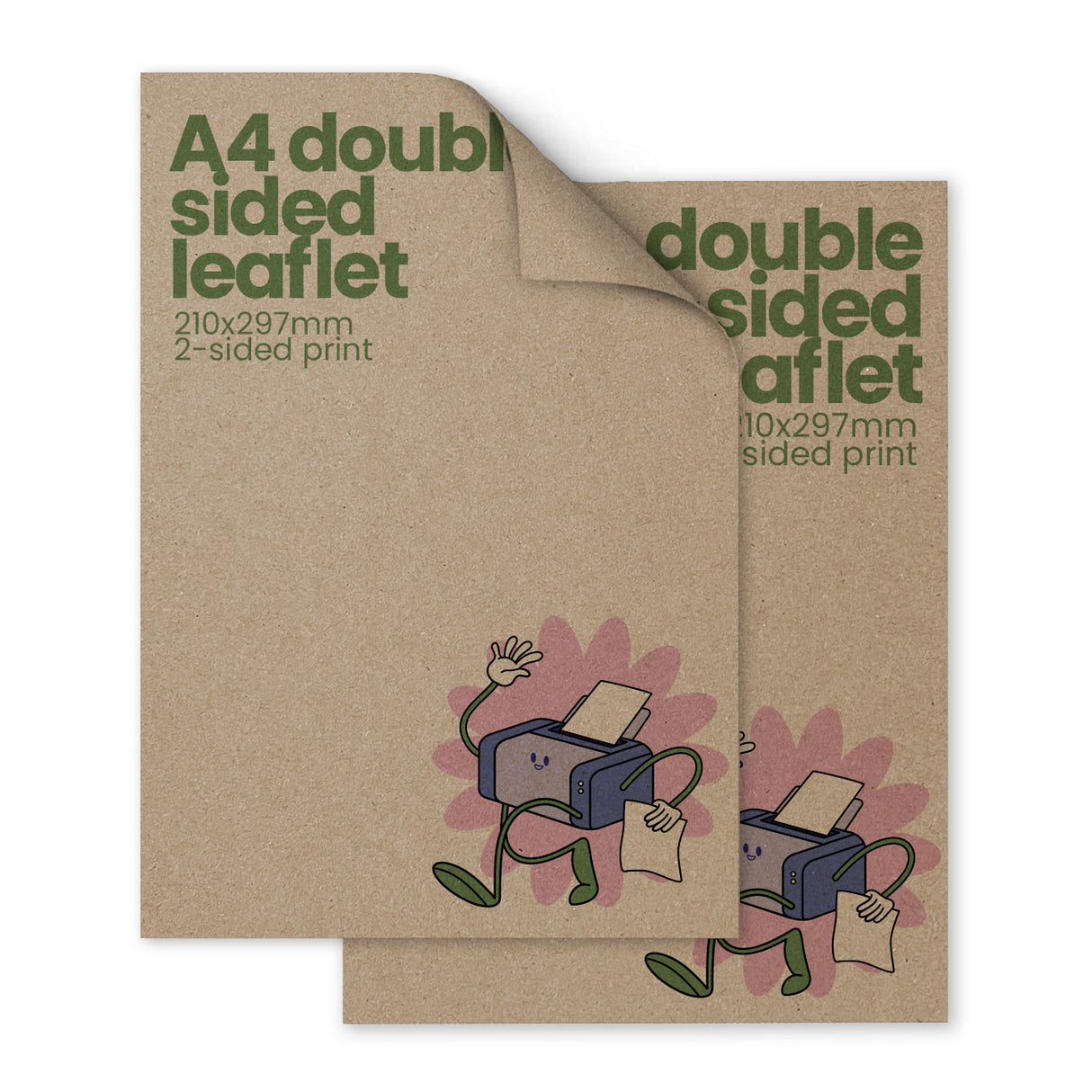 Double-Sided A4 Recycled Printed Menu - 210 x 297mm
