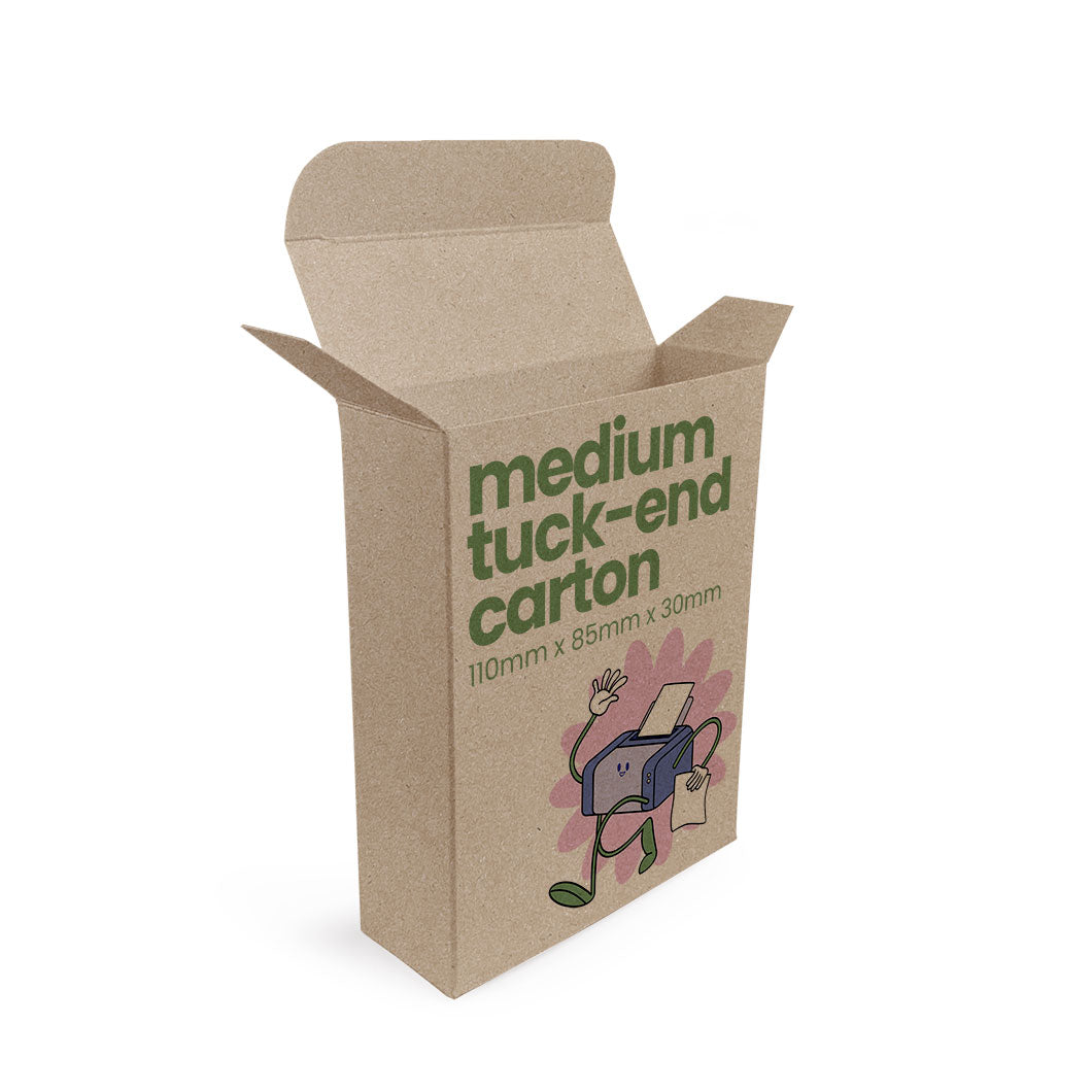 Recycled Tuck-End Cosmetics Box - 110mm x 85mm x 30mm