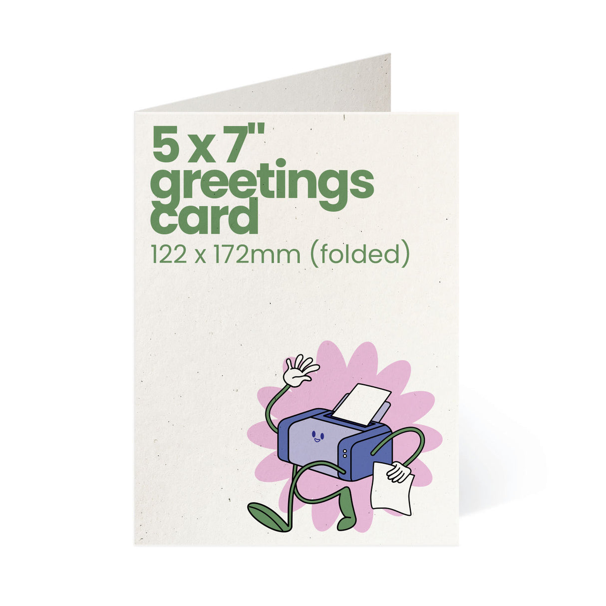 122x172mm Printed Greetings Card - Recycled