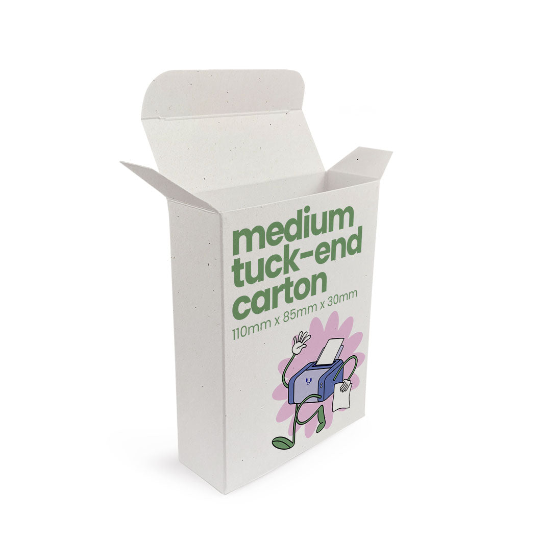 Recycled Tuck-End Cosmetics Box - 110mm x 85mm x 30mm
