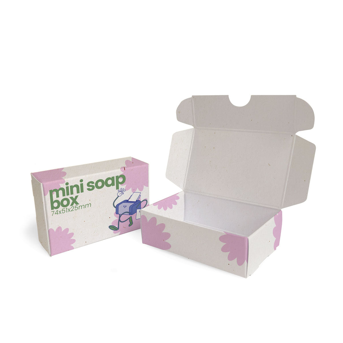 Mini Flip-Lid Soap Box - Recycled - 74x51x25mm