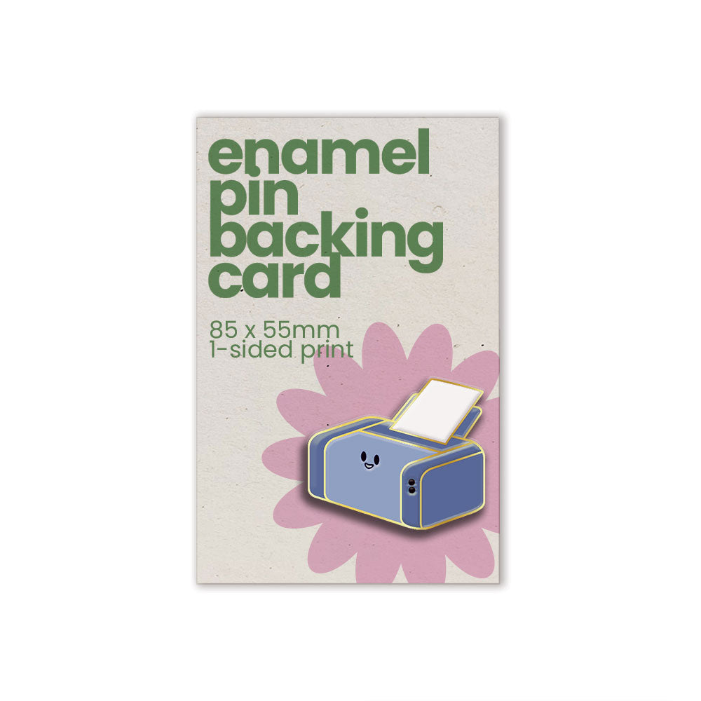 Recycled Printed Enamel Pin Backing Cards - 85 x 55mm