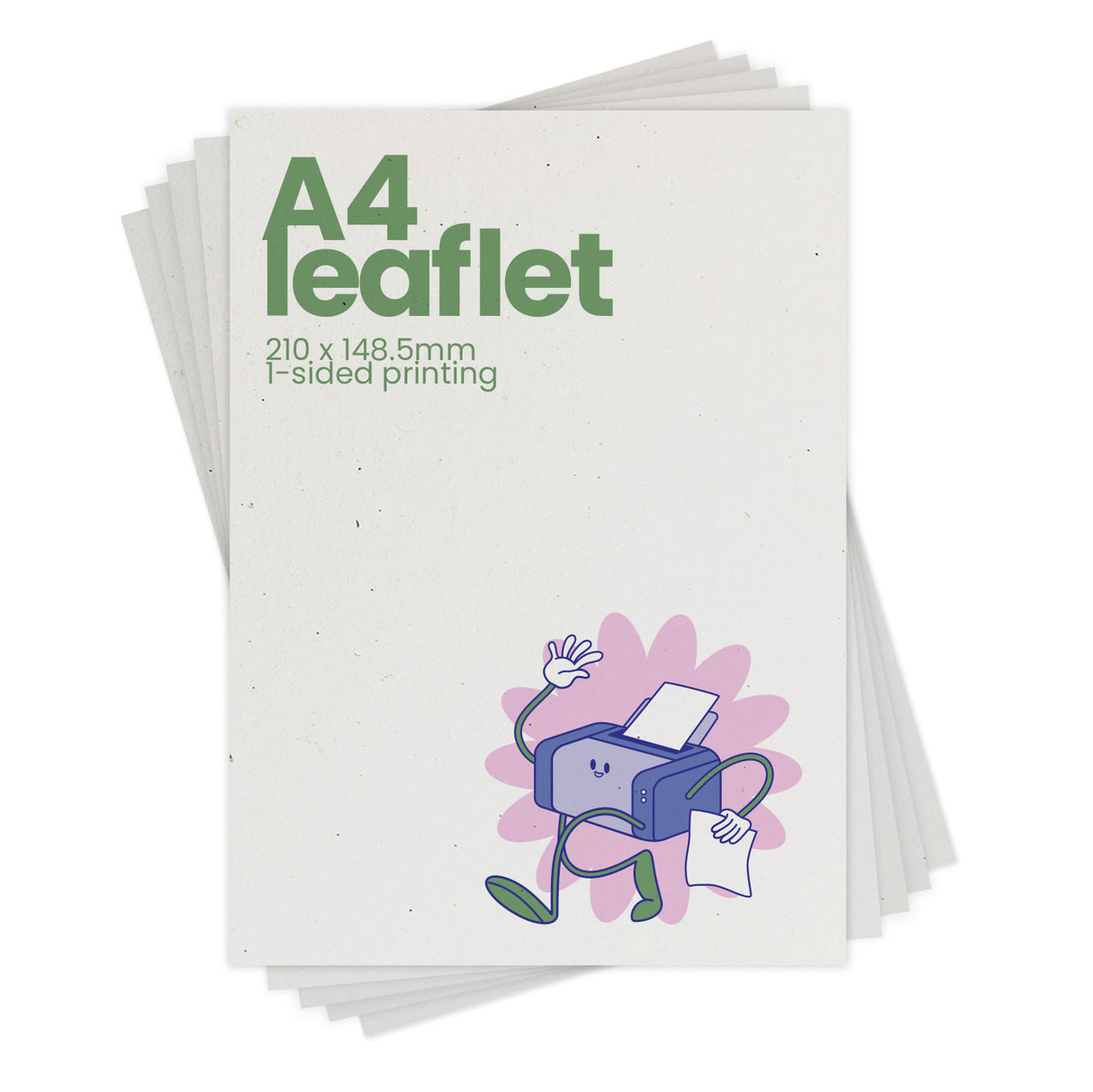 Single-Sided A4 Recycled Printed Leaflet - 210 x 297mm