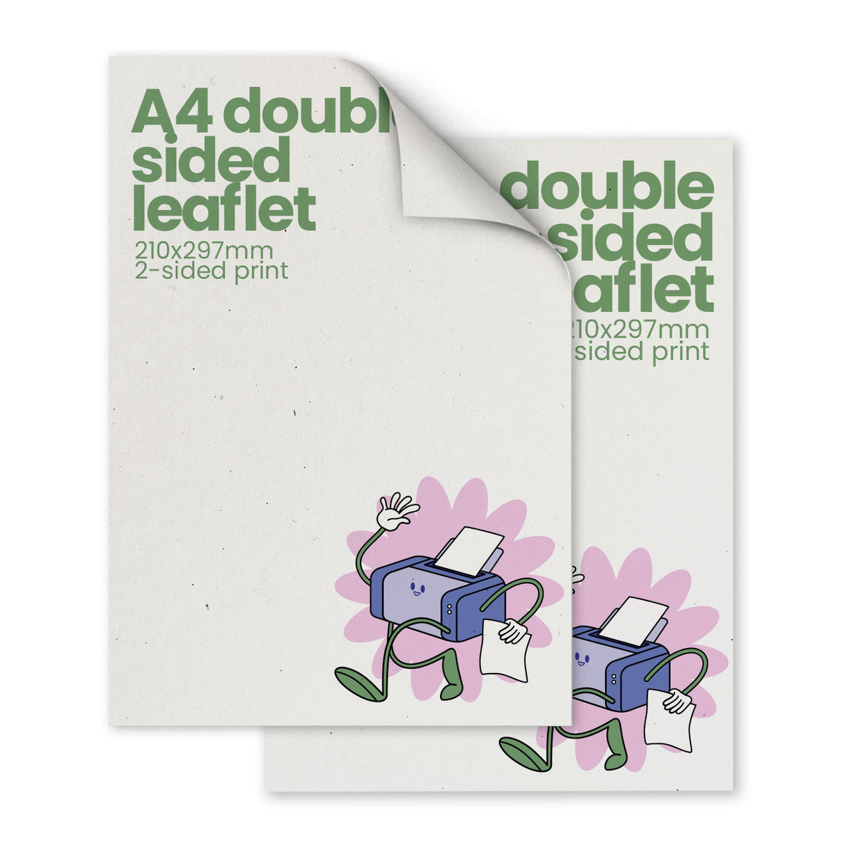 Double-Sided A4 Recycled Printed Menu - 210 x 297mm