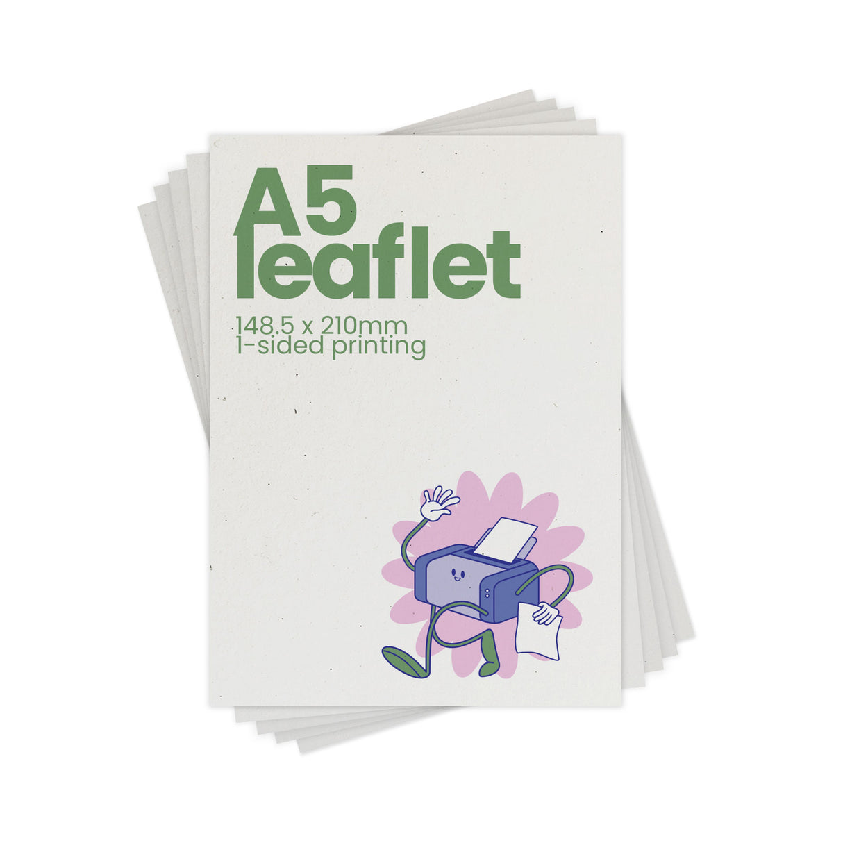 Single-Sided A5 Recycled Printed Leaflet - 148.5 x 210mm