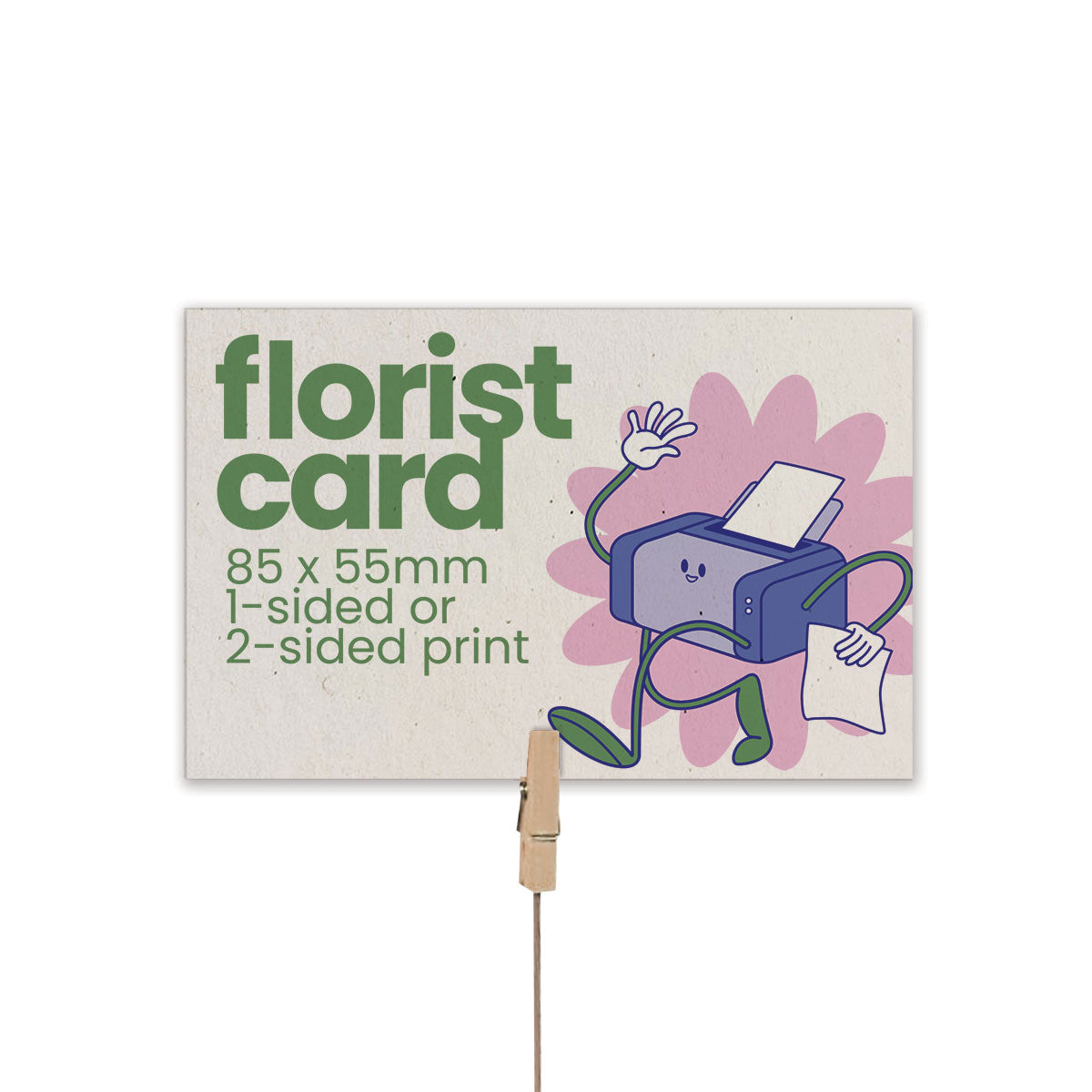 Recycled Printed Florist Message Cards - 85 x 55mm
