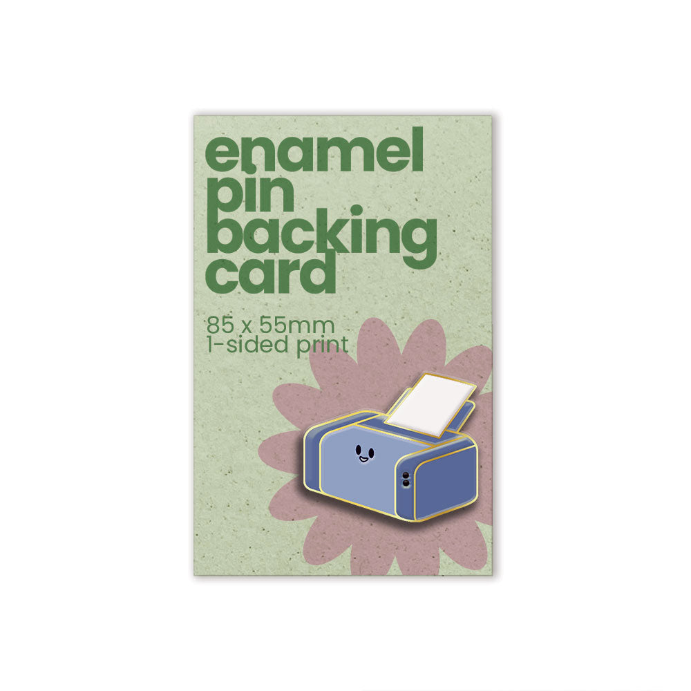 Recycled Printed Enamel Pin Backing Cards - 85 x 55mm
