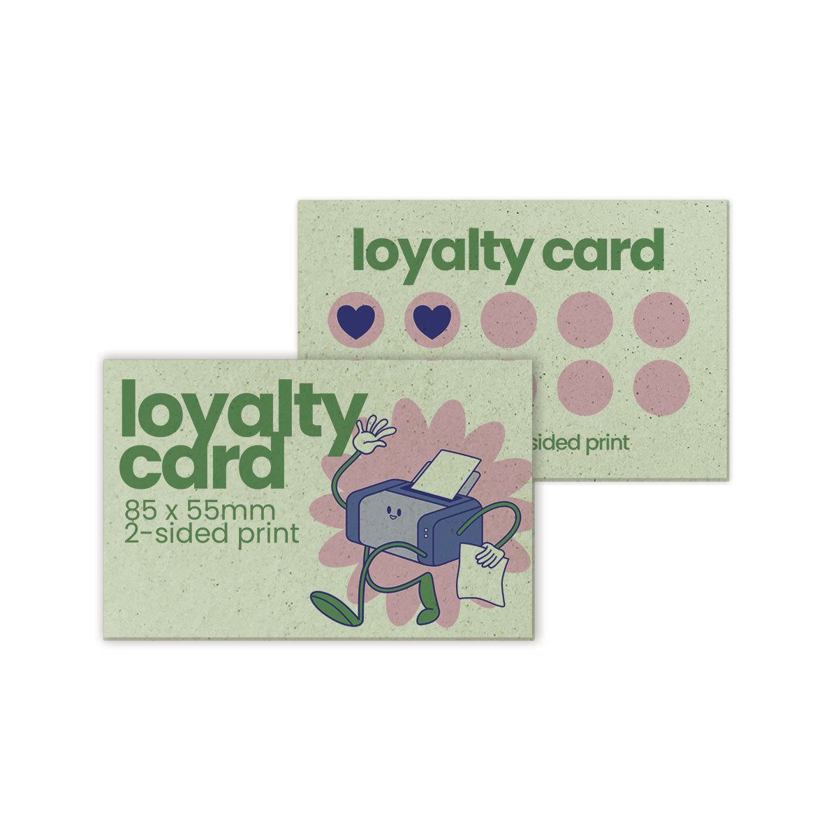 Recycled Printed Loyalty/Reward Cards - 85 x 55mm