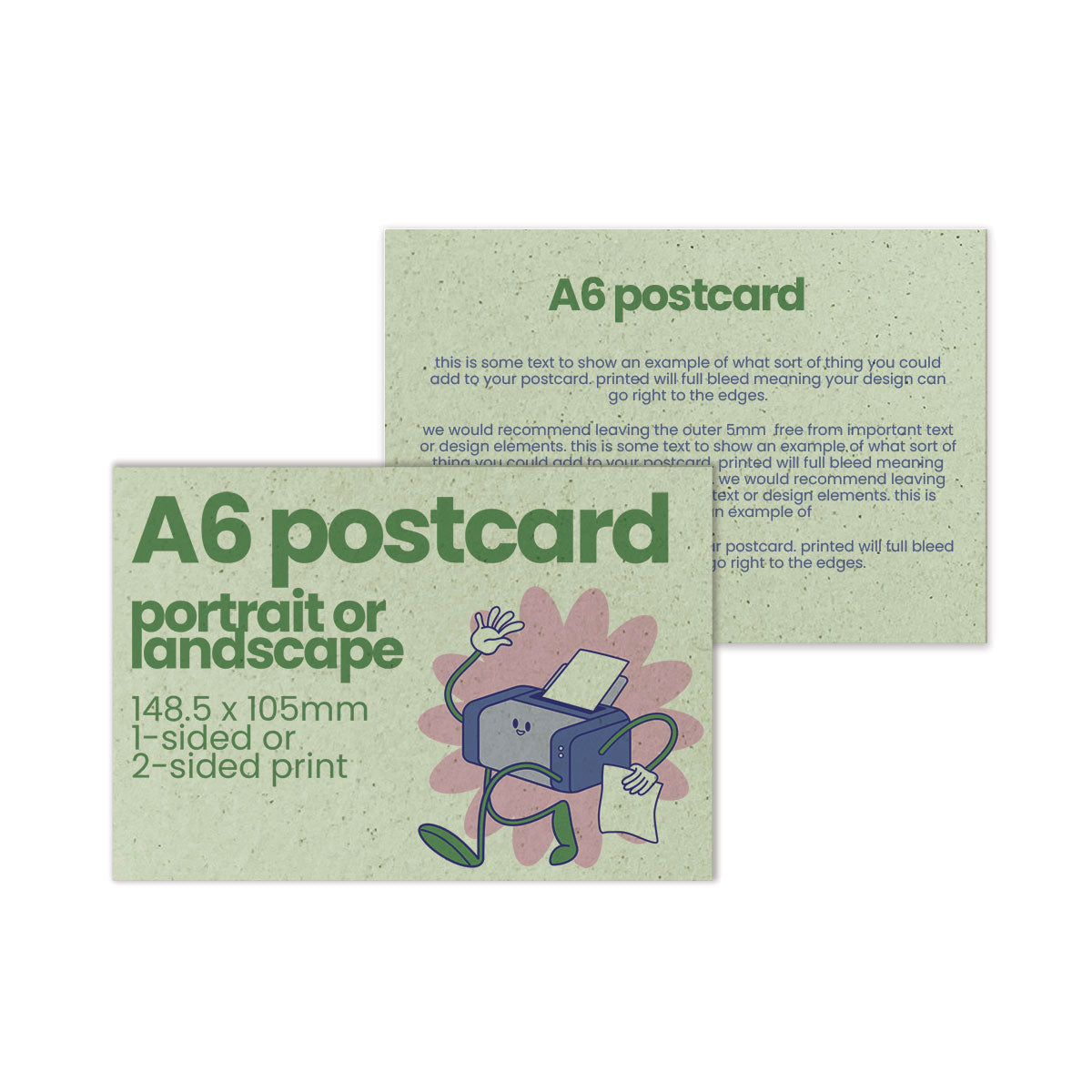 Recycled Printed A6 Postcards - 148.5 x 105mm