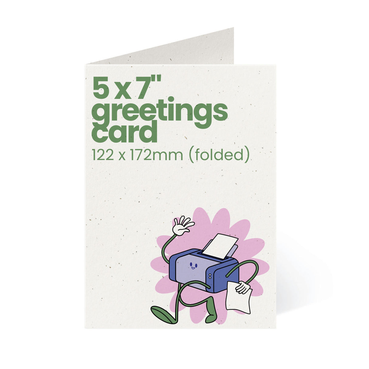 122x172mm Printed Greetings Card - Recycled