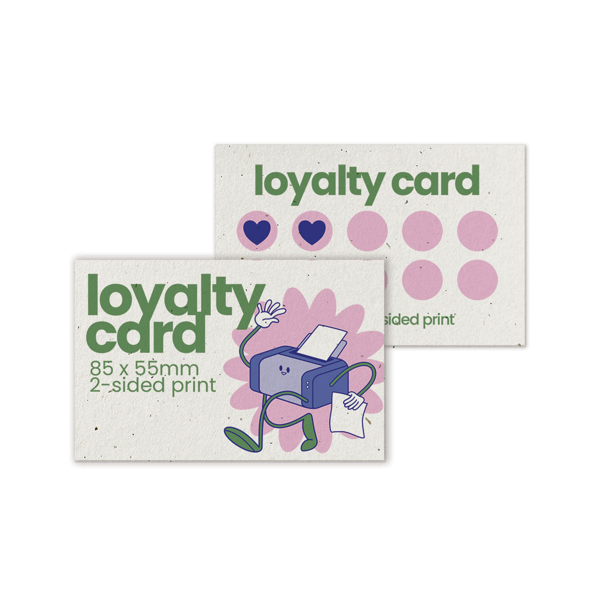 Recycled Printed Loyalty/Reward Cards - 85 x 55mm
