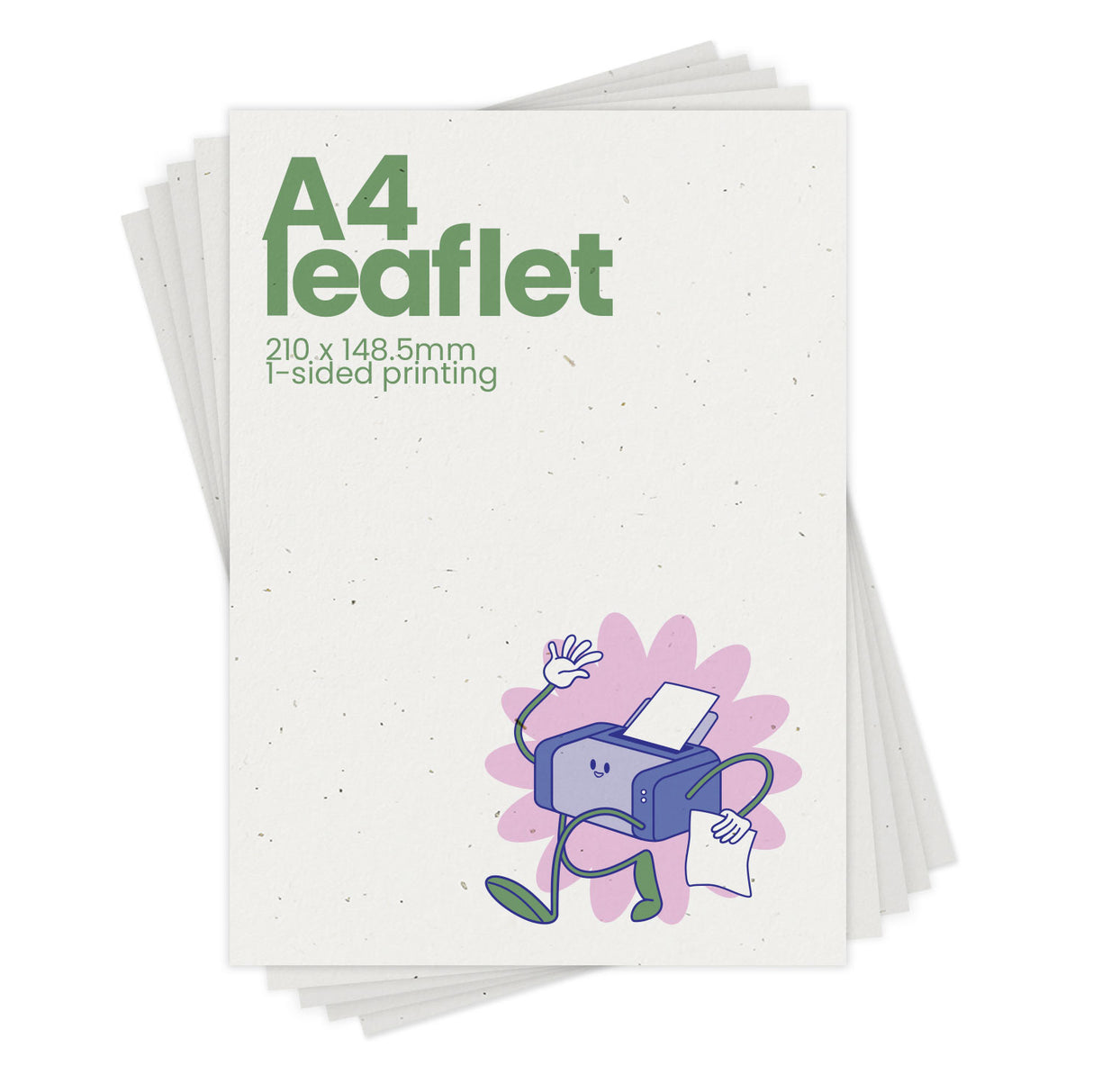 Single-Sided A4 Recycled Printed Leaflet - 210 x 297mm