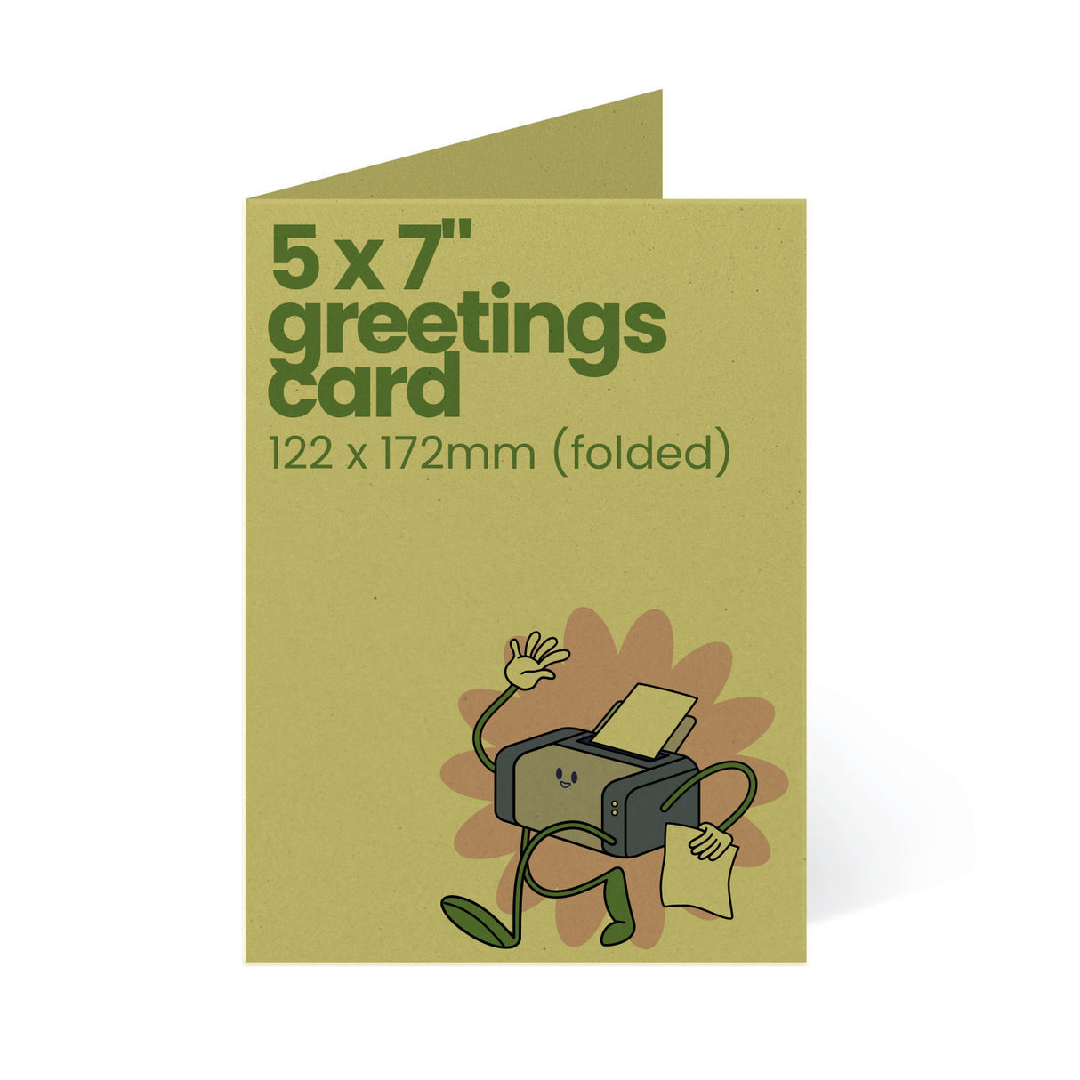 122x172mm Printed Greetings Card - Recycled