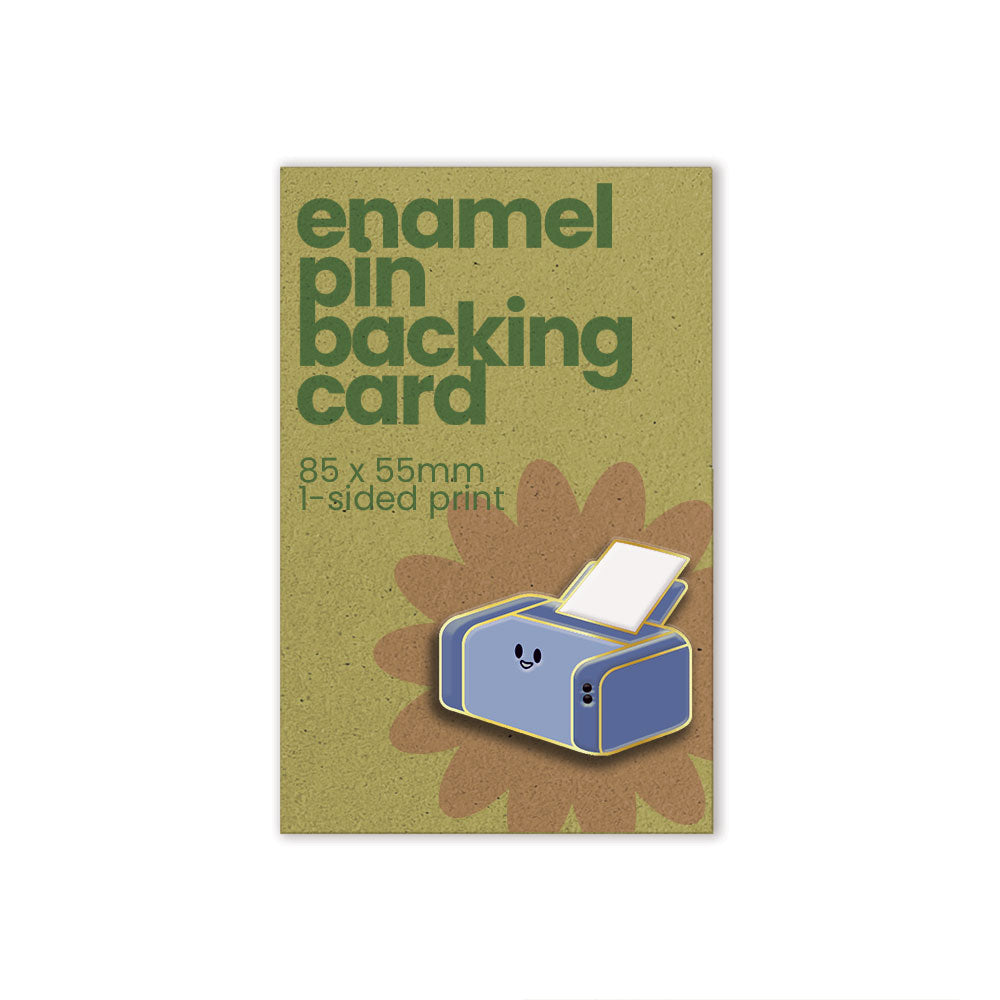 Recycled Printed Enamel Pin Backing Cards - 85 x 55mm