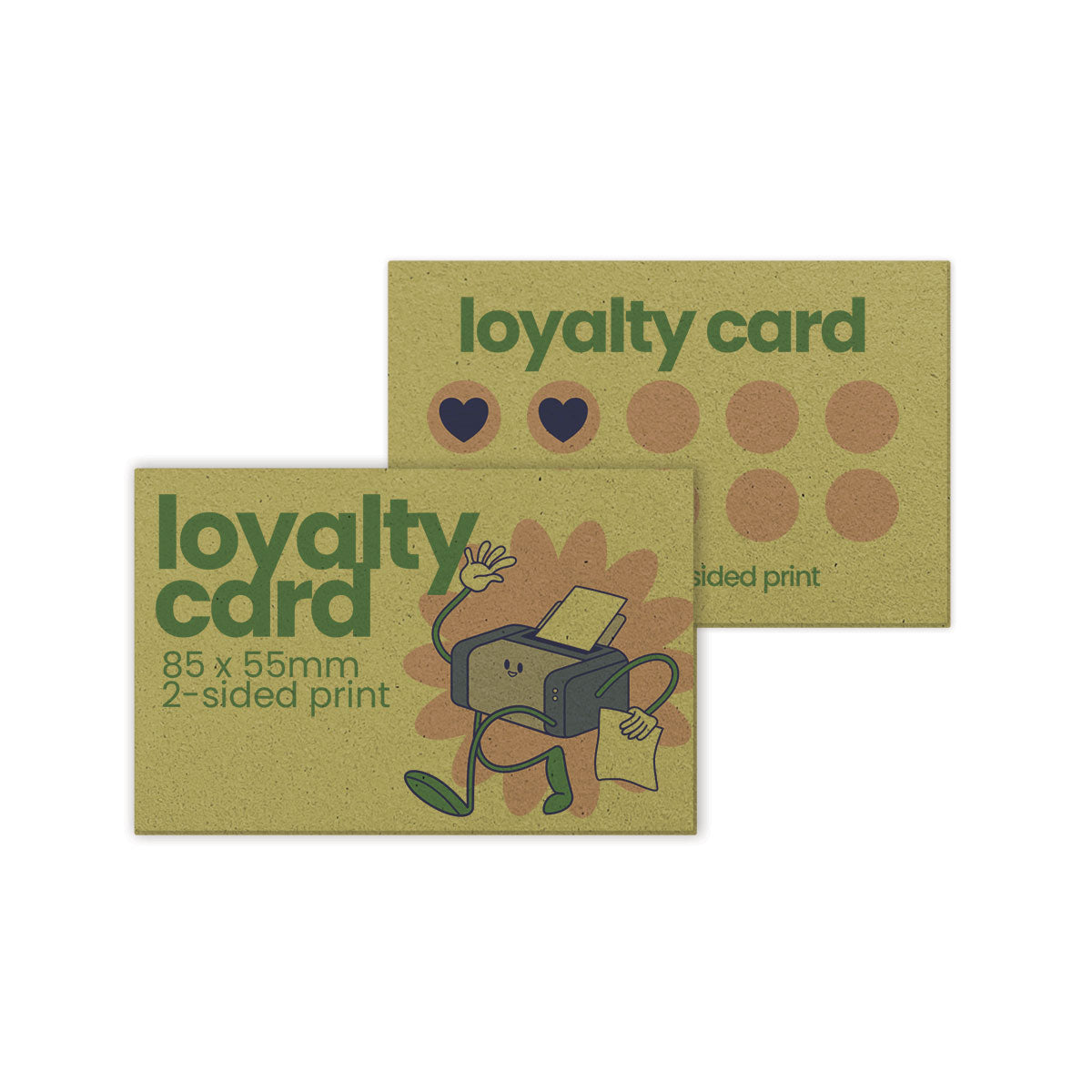 Recycled Printed Loyalty/Reward Cards - 85 x 55mm