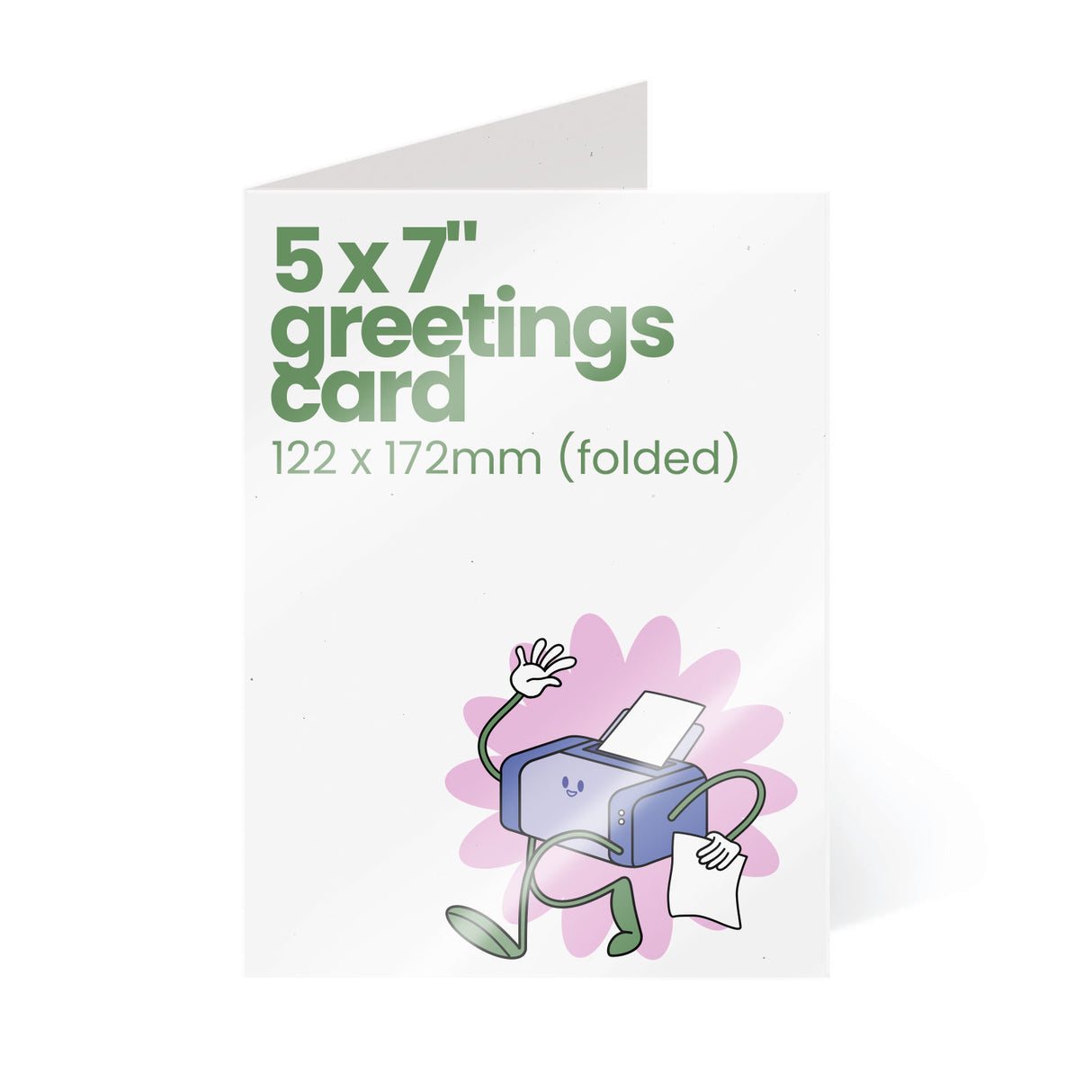 122x172mm Printed Greetings Card - Recycled