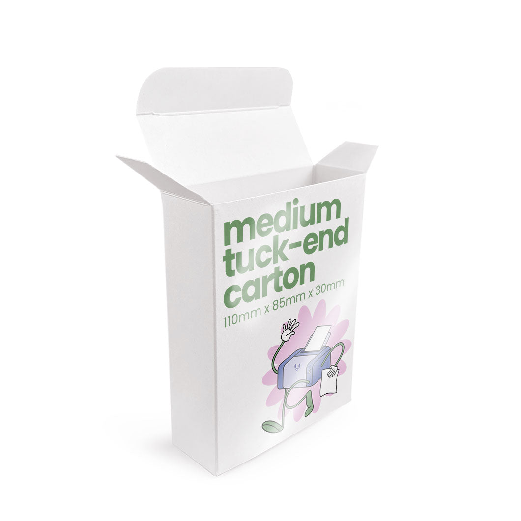 Recycled Tuck-End Cosmetics Box - 110mm x 85mm x 30mm